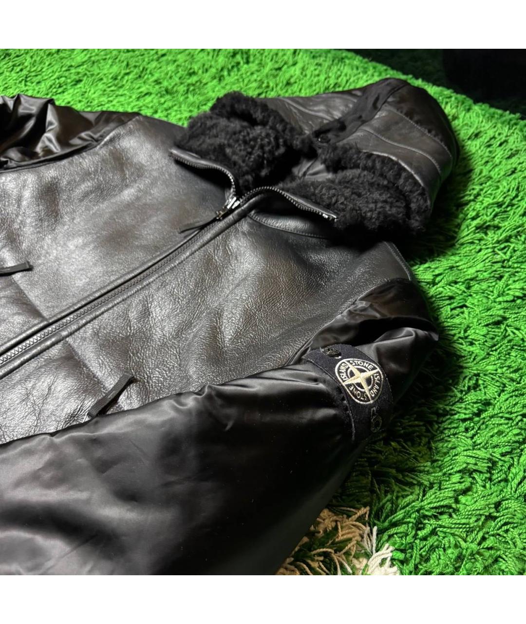 STONE ISLAND Черная дубленка/шуба, фото 3