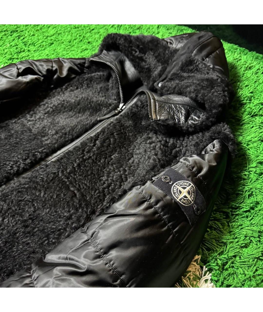 STONE ISLAND Черная дубленка/шуба, фото 7