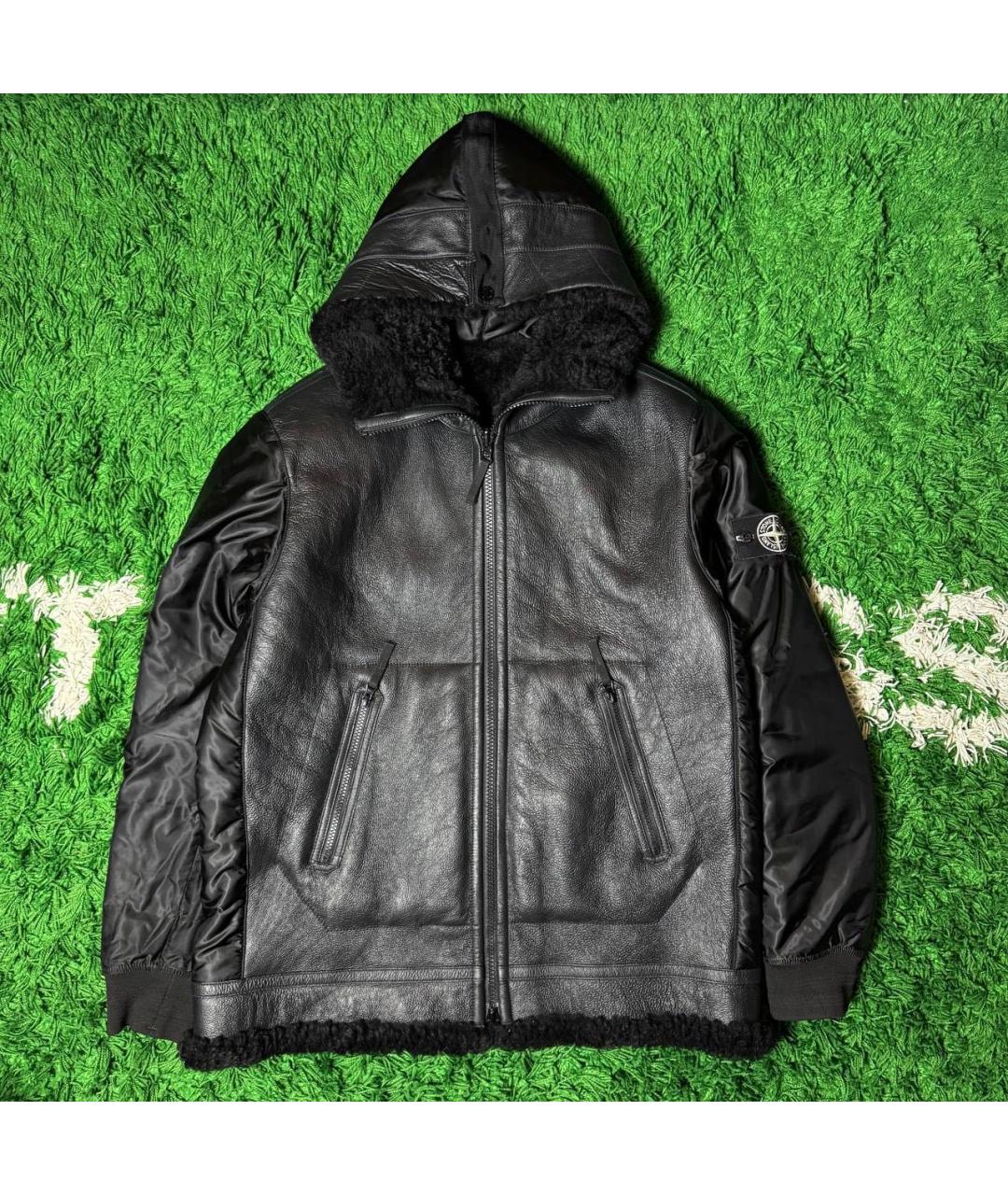 STONE ISLAND Черная дубленка/шуба, фото 9