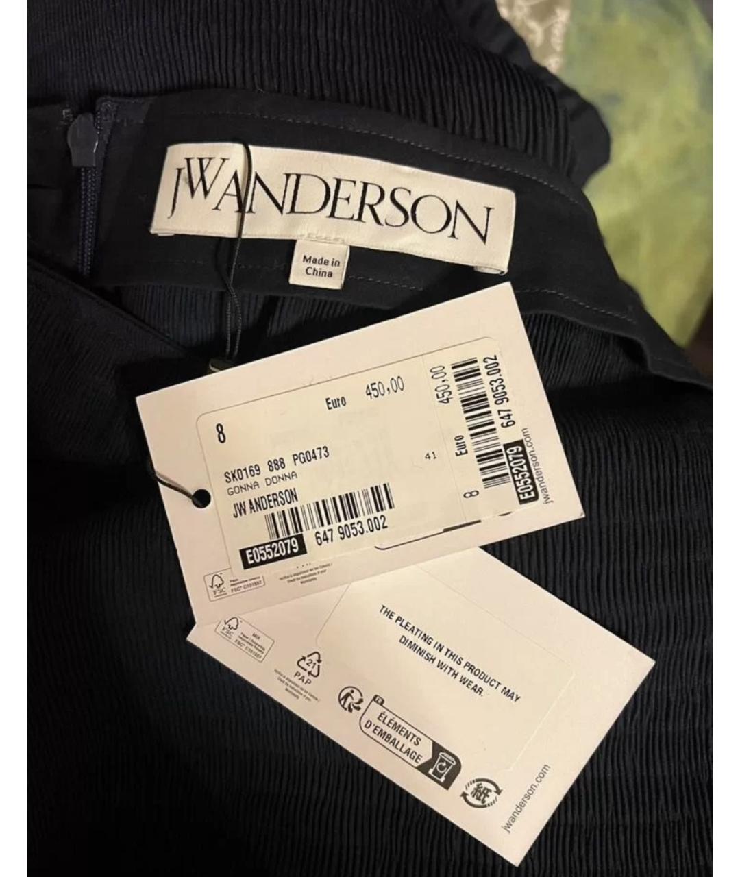 J.W.ANDERSON Синяя полиэстеровая юбка макси, фото 6