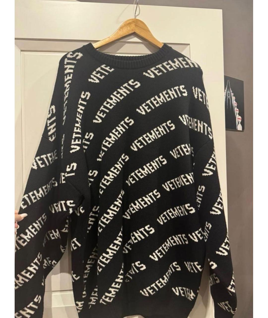 VETEMENTS Черный шерстяной джемпер / свитер, фото 4