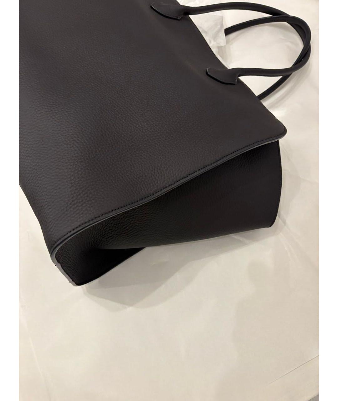 THE ROW Темно-синяя кожаная сумка тоут, фото 6