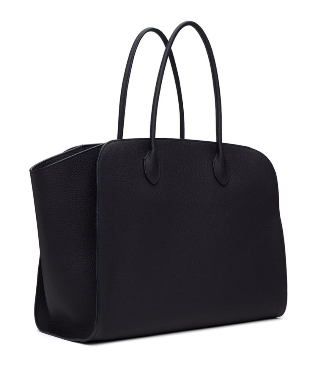 THE ROW Темно-синяя кожаная сумка тоут, фото 3