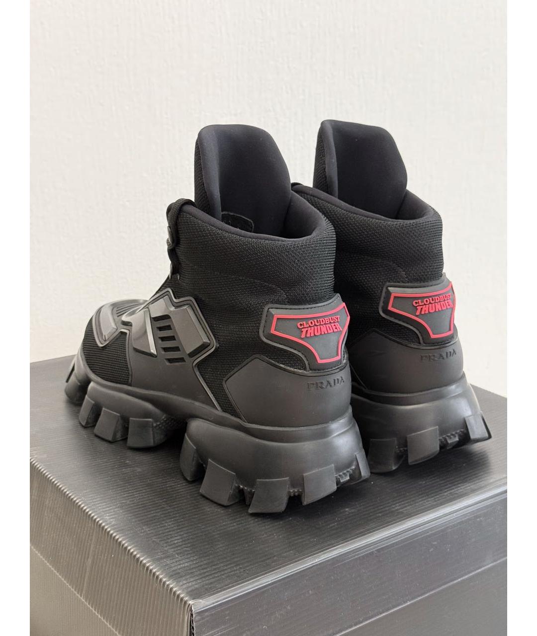 PRADA Черные кроссовки, фото 7