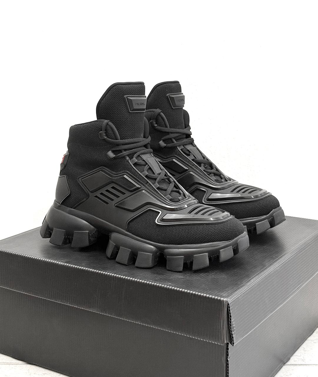 PRADA Черные кроссовки, фото 2