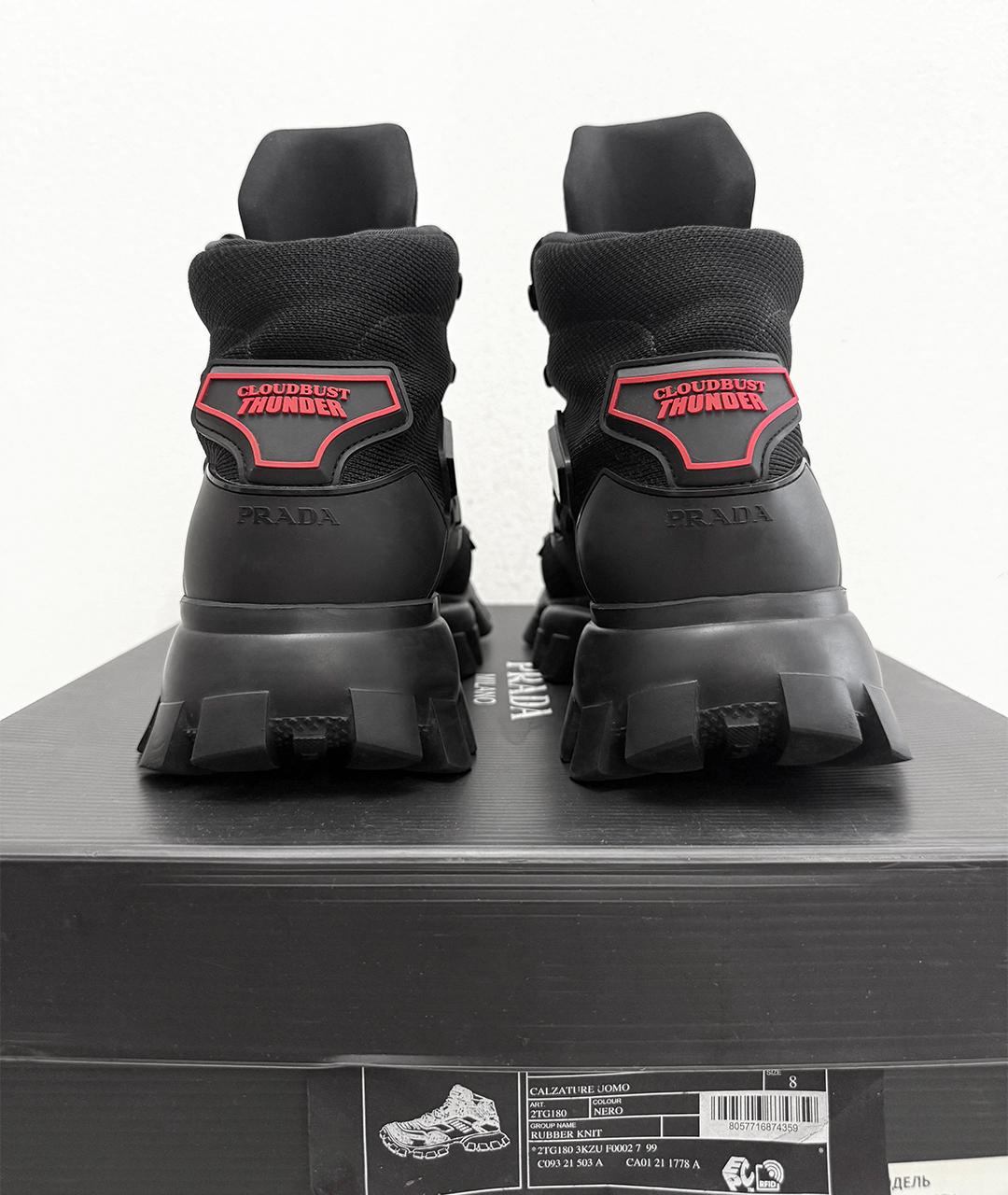 PRADA Черные кроссовки, фото 5