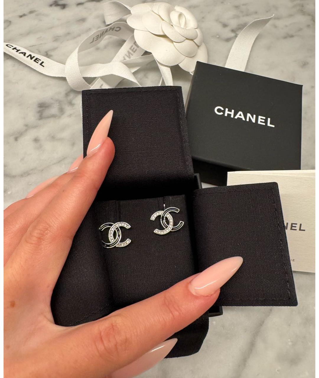 CHANEL Серебряные серьги, фото 4
