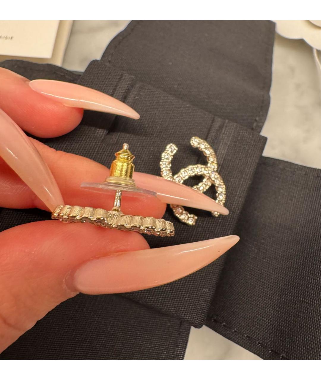 CHANEL Золотые серьги, фото 4