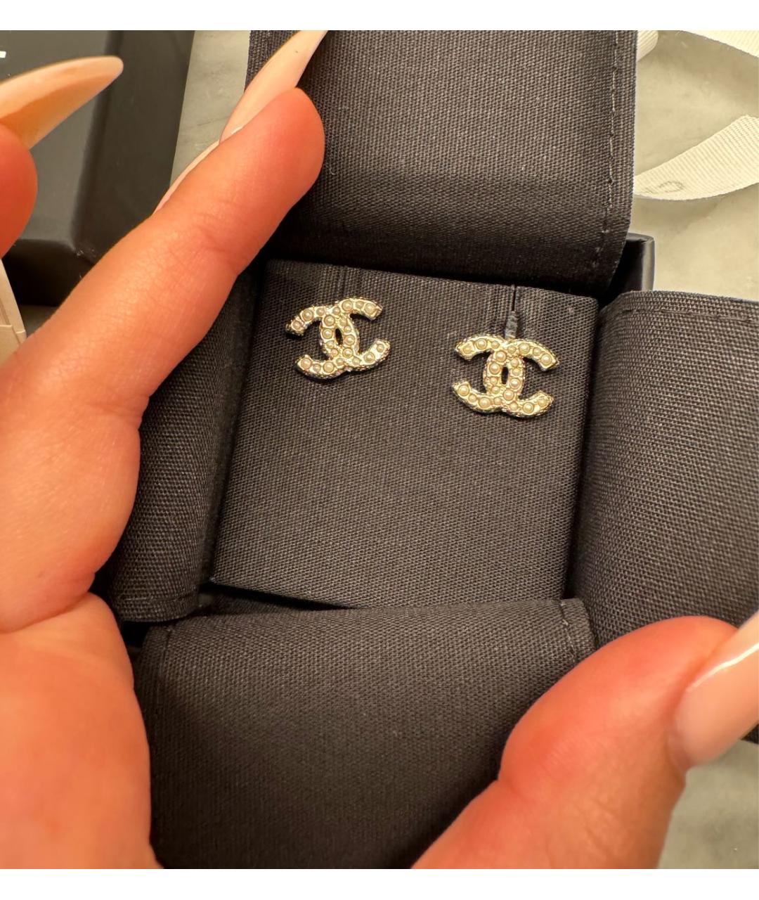 CHANEL Золотые серьги, фото 2