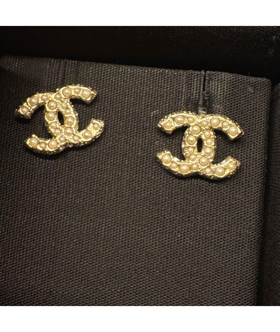 CHANEL Золотые серьги, фото 3