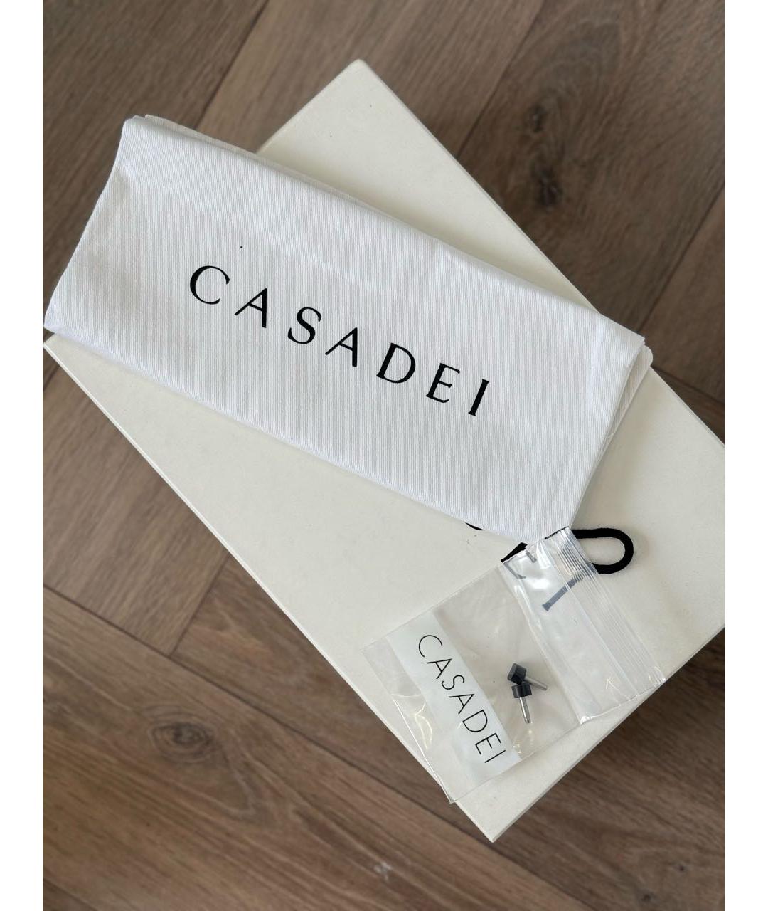 CASADEI Золотые кожаные туфли, фото 5
