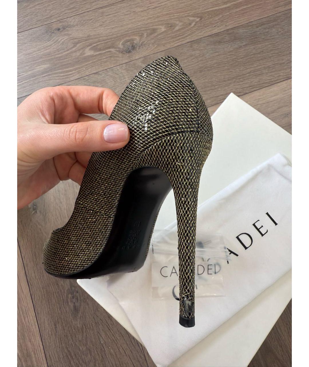 CASADEI Золотые кожаные туфли, фото 7