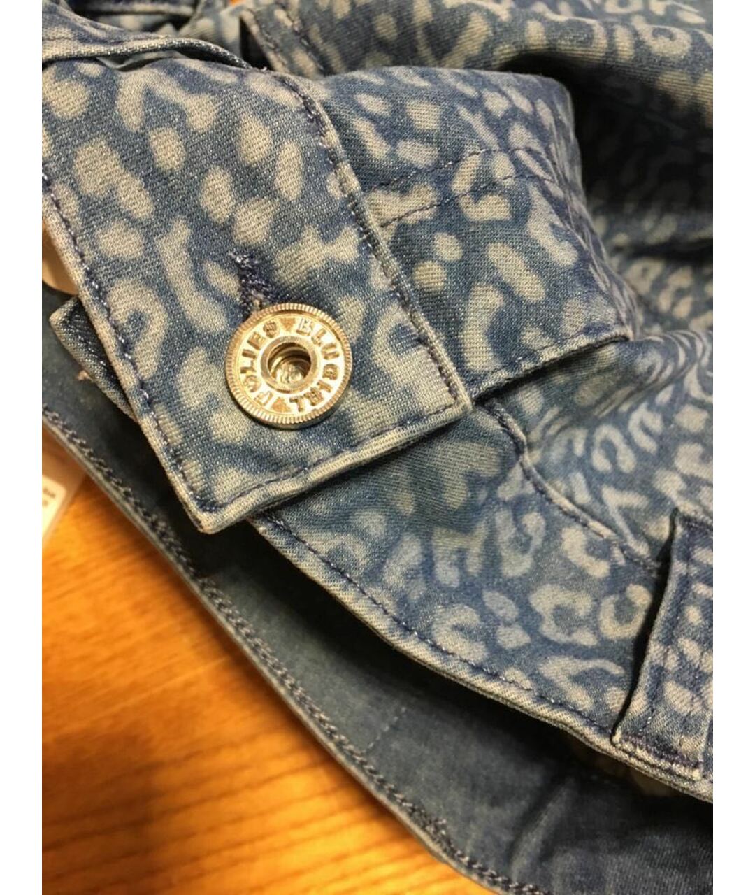 BLUGIRL Голубые хлопко-эластановые джинсы слим, фото 2