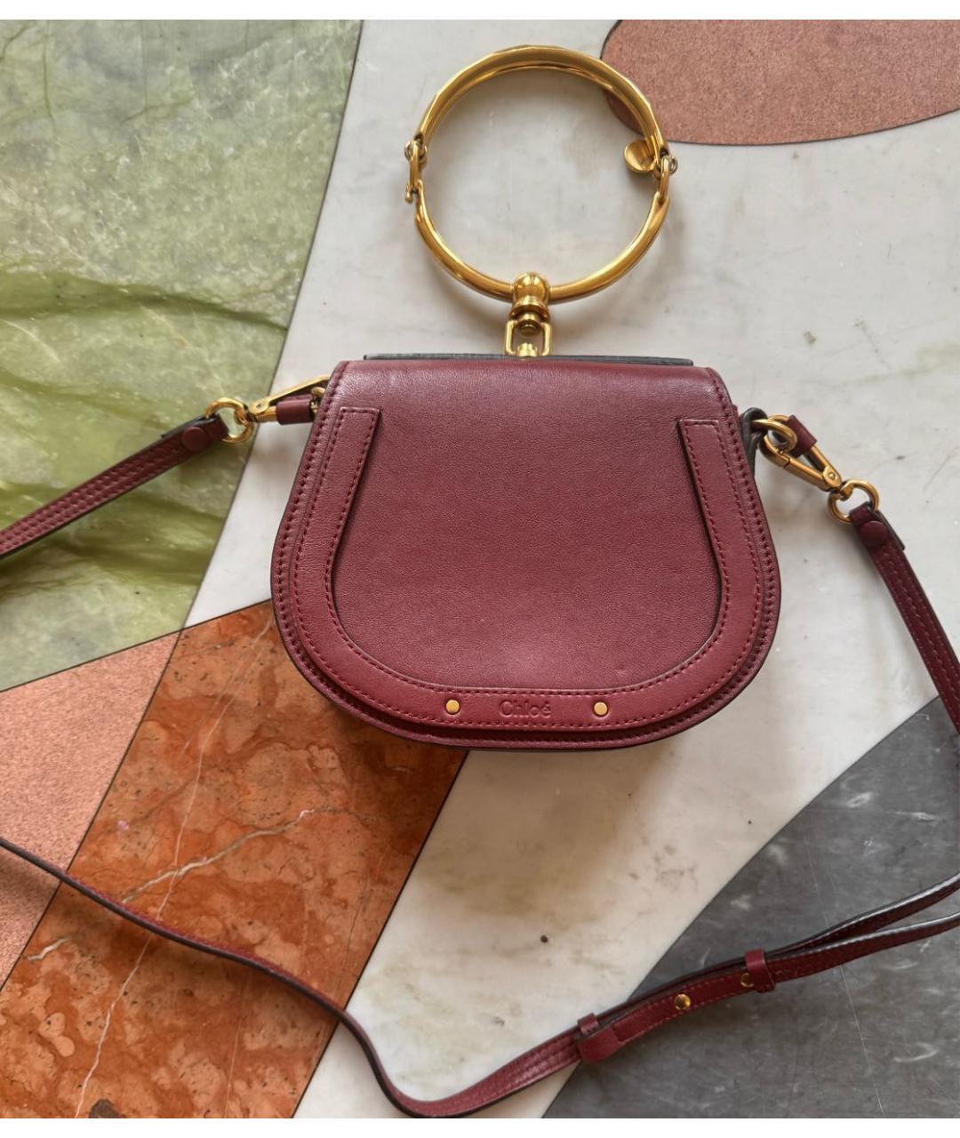 CHLOE Коричневая кожаная сумка через плечо, фото 2