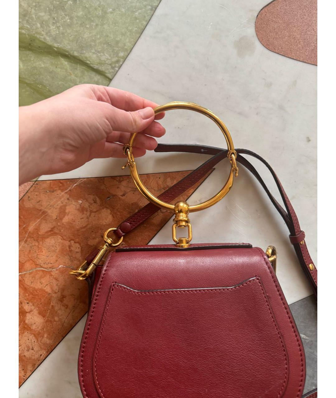 CHLOE Коричневая кожаная сумка через плечо, фото 4