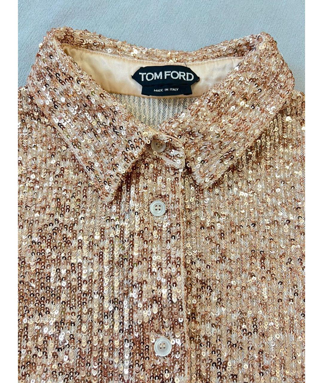TOM FORD Золотая полиамидовая блузы, фото 7