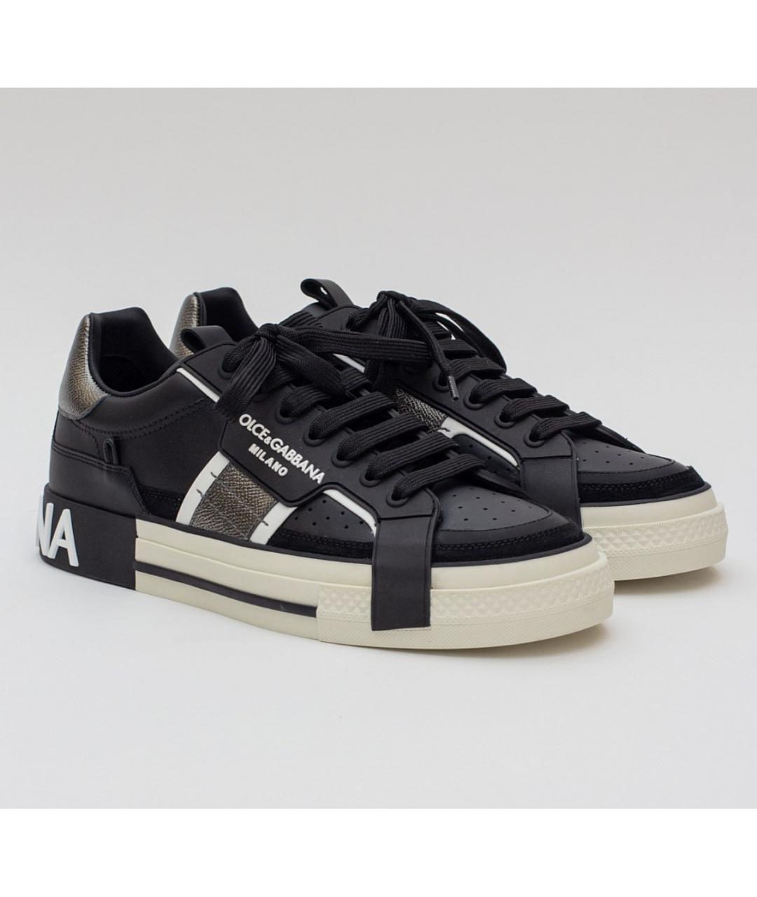 DOLCE&GABBANA Мульти кожаные низкие кроссовки / кеды, фото 3