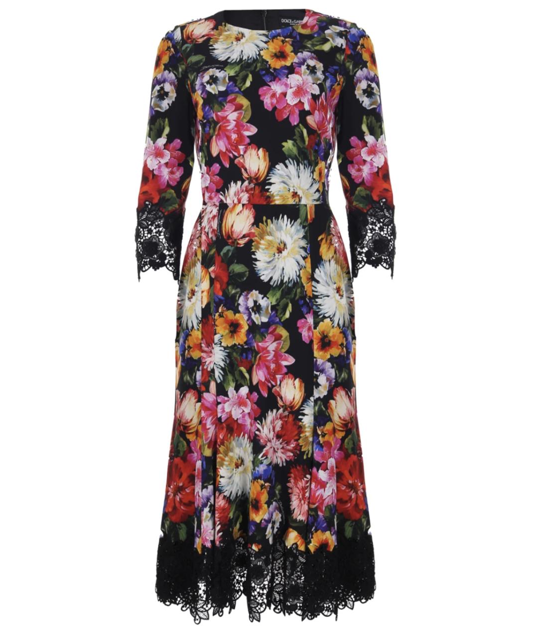 DOLCE&GABBANA Мульти вискозное повседневное платье, фото 1