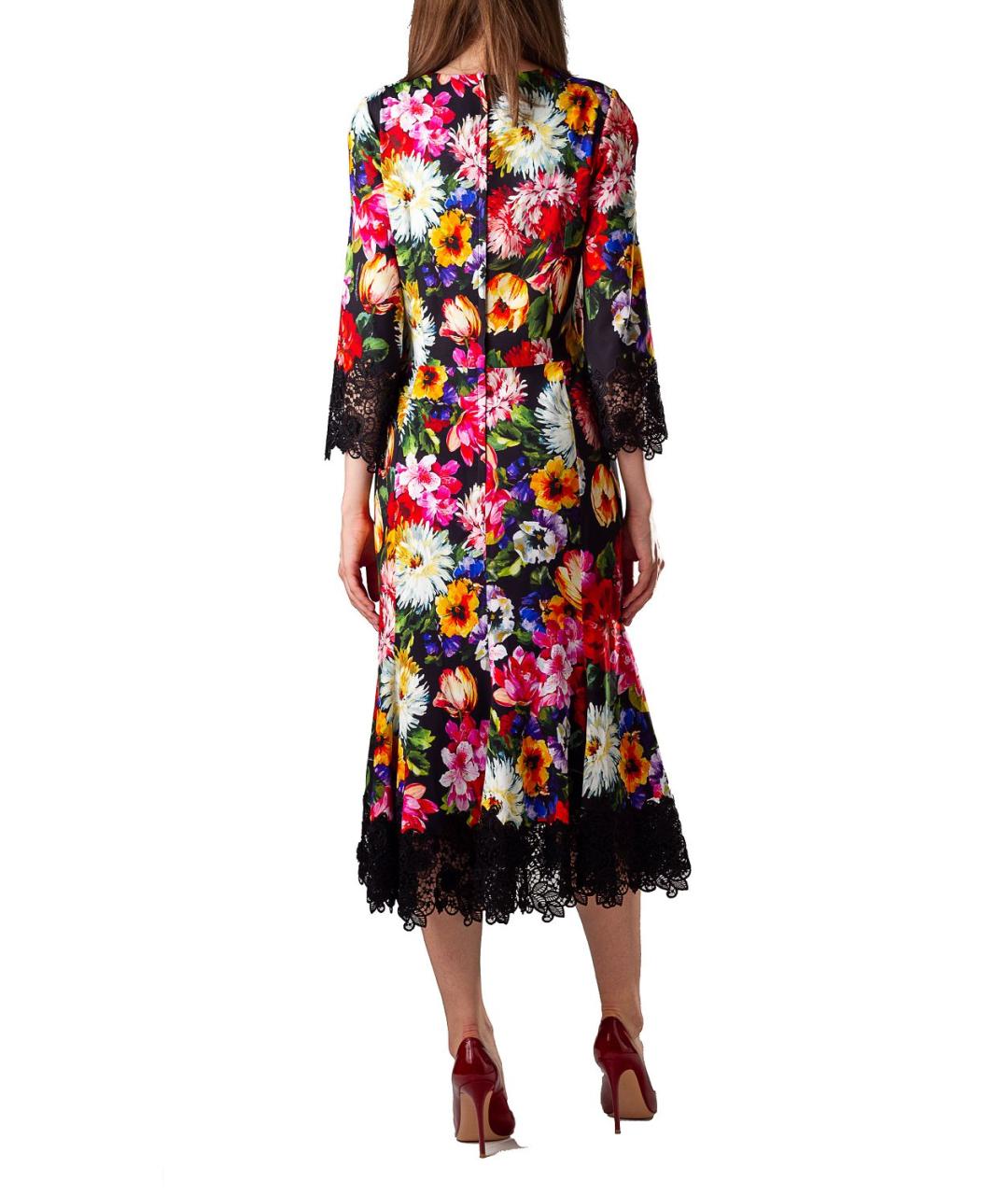 DOLCE&GABBANA Мульти вискозное повседневное платье, фото 3