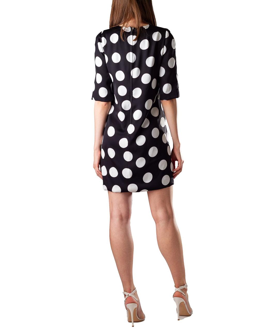 DOLCE&GABBANA Черное шелковое повседневное платье, фото 2