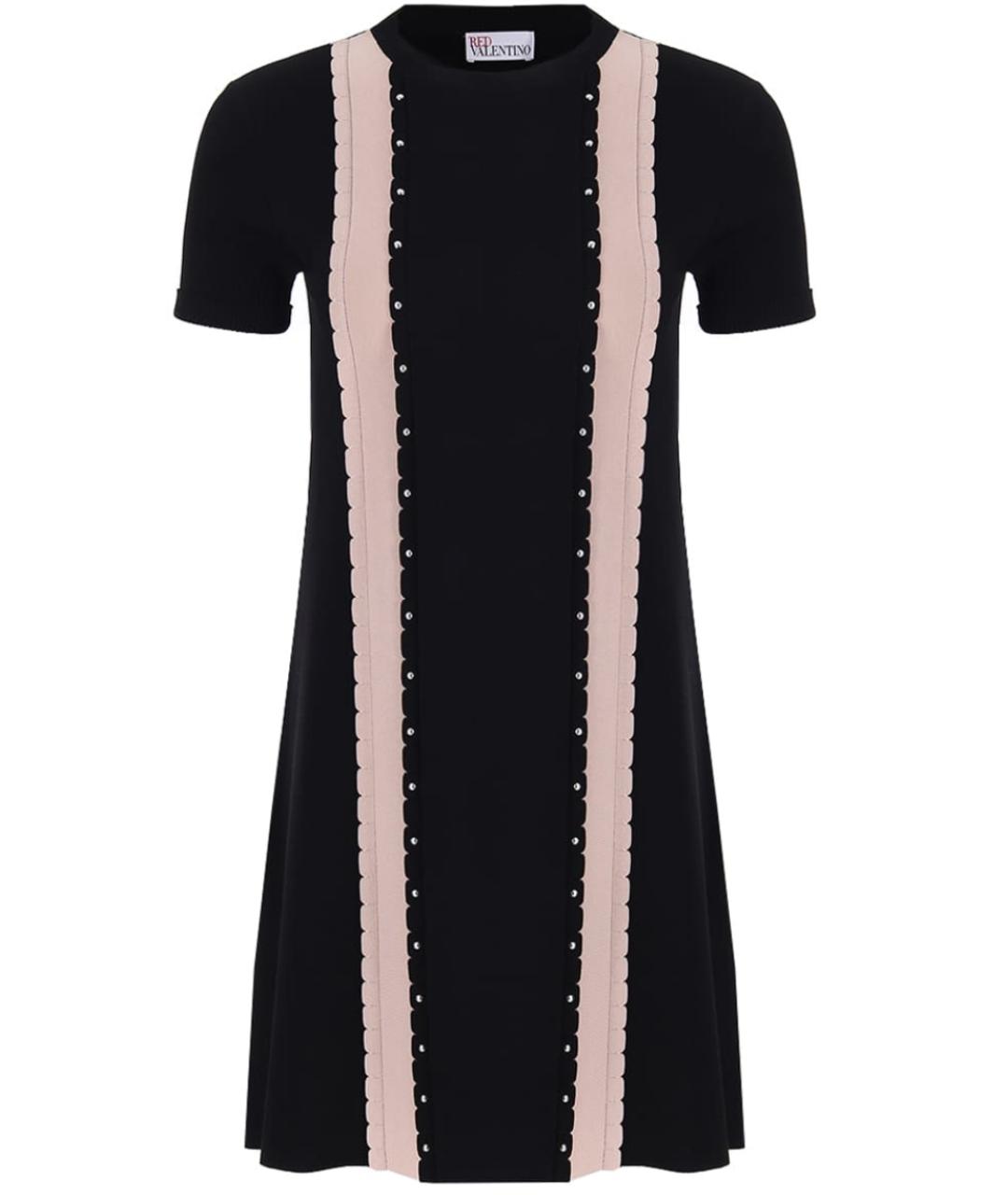 RED VALENTINO Черное вискозное повседневное платье, фото 1