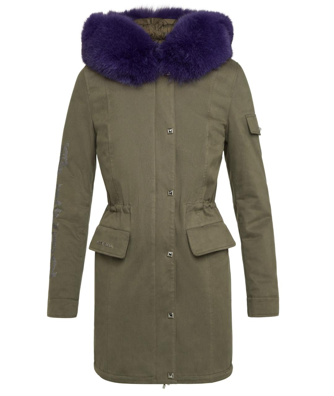 PHILIPP PLEIN Хаки хлопковая парка, фото 1