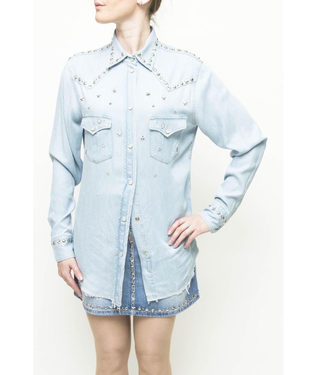 ERMANNO SCERVINO Голубая рубашка, фото 3