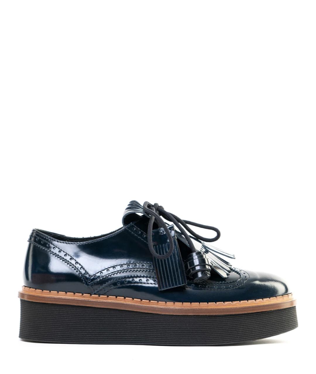 TOD'S Синие кожаные ботинки, фото 1