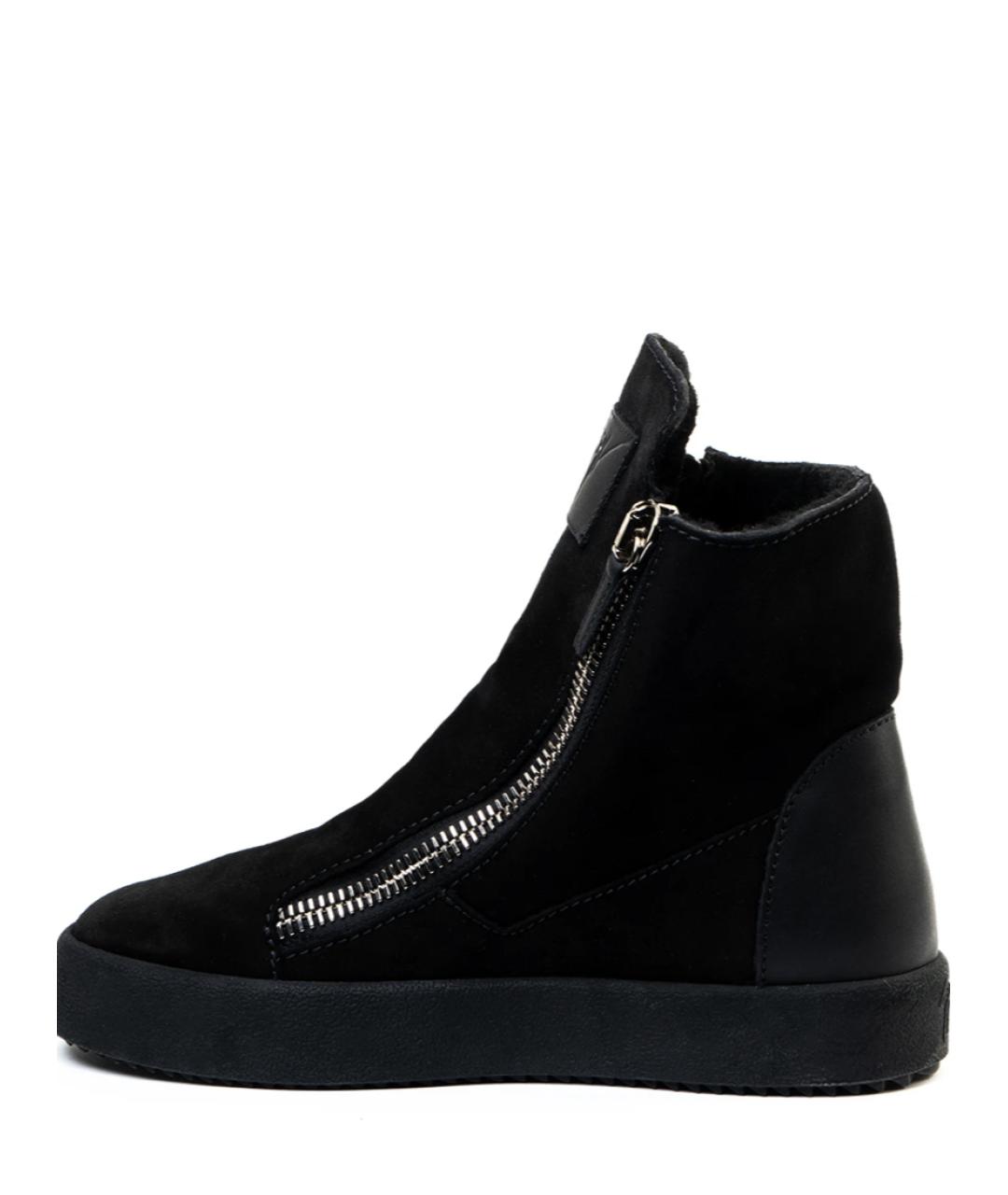 GIUSEPPE ZANOTTI DESIGN Черные замшевые ботинки, фото 2