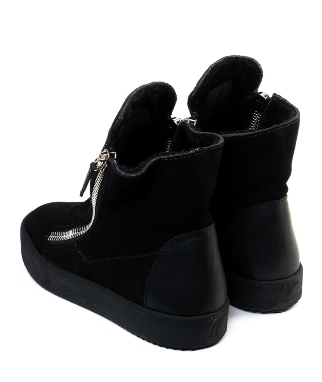 GIUSEPPE ZANOTTI DESIGN Черные замшевые ботинки, фото 3