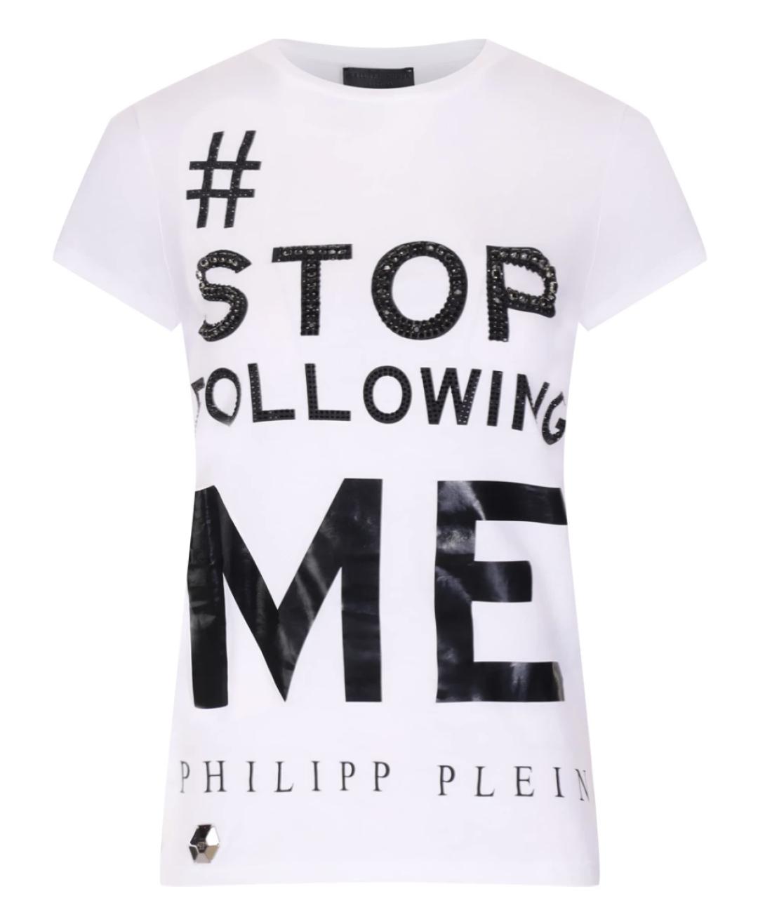 PHILIPP PLEIN Белая хлопковая футболка, фото 1
