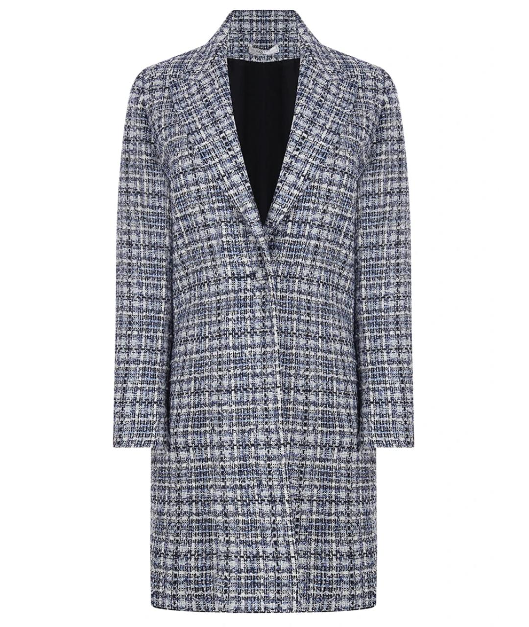 LANVIN Голубое твидовое пальто, фото 1