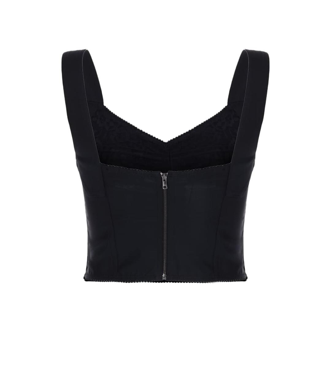 DOLCE&GABBANA Черная полиэстеровая майка, фото 2