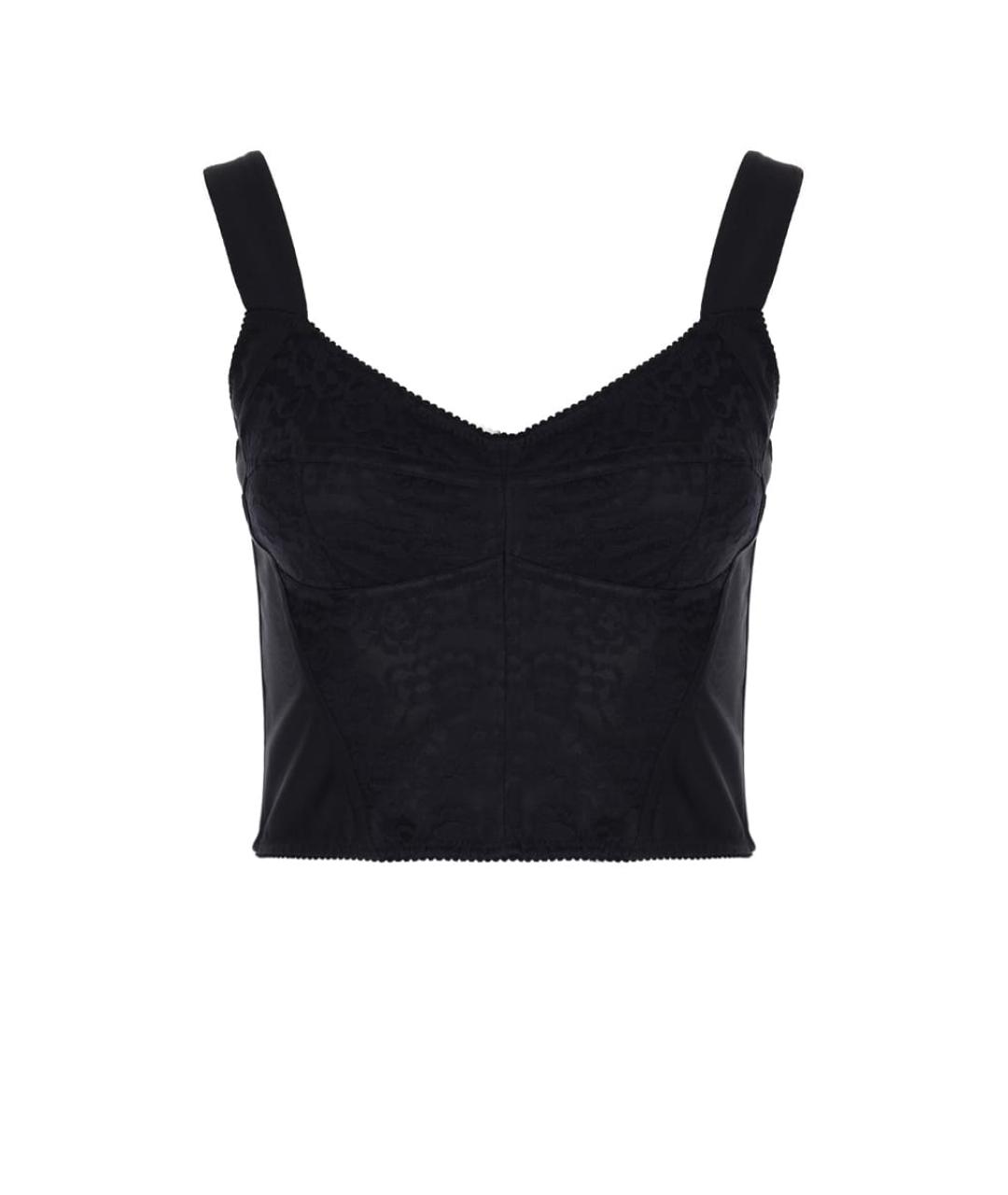 DOLCE&GABBANA Черная полиэстеровая майка, фото 1