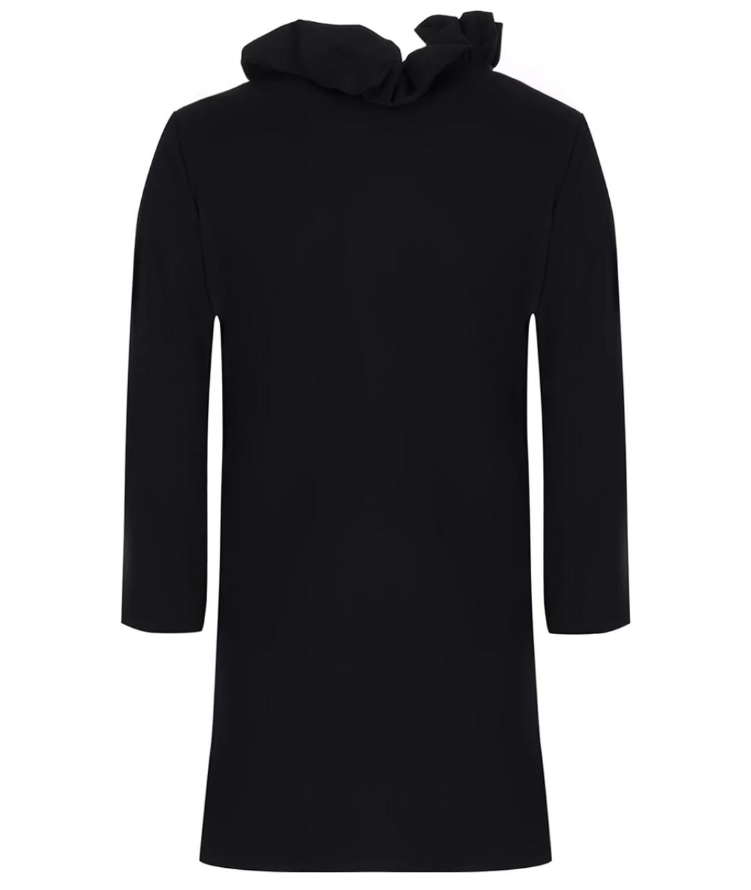 LANVIN Черное шерстяное повседневное платье, фото 2