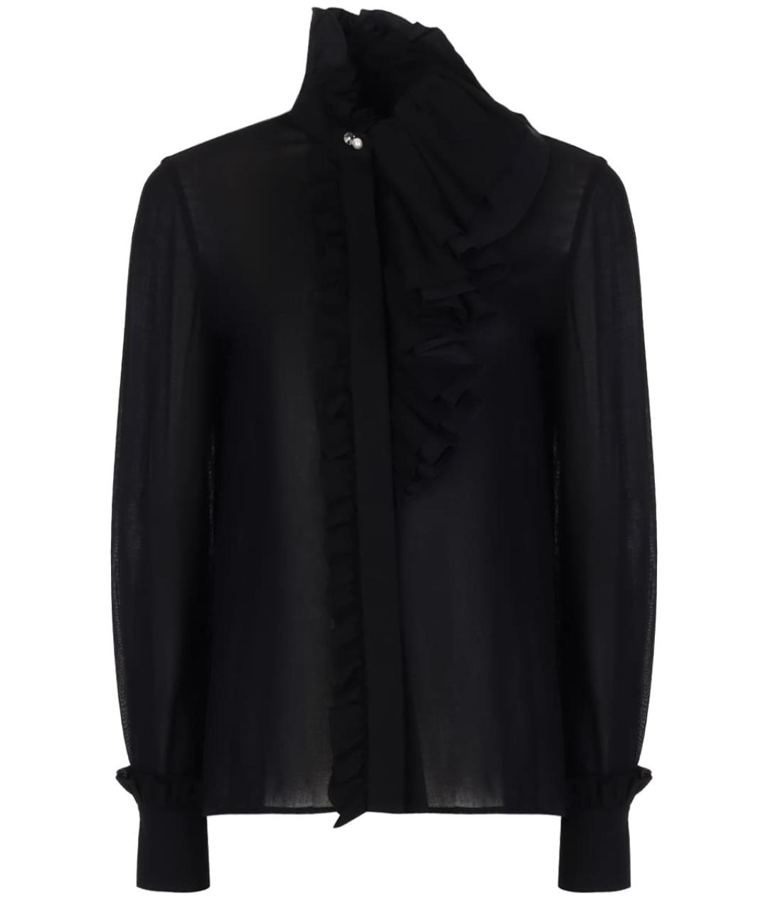 LANVIN Черная шерстяная блузы, фото 1