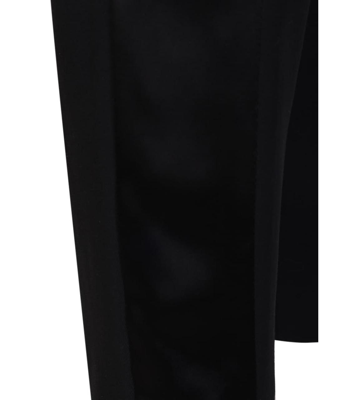 LANVIN Черные шерстяные прямые брюки, фото 3