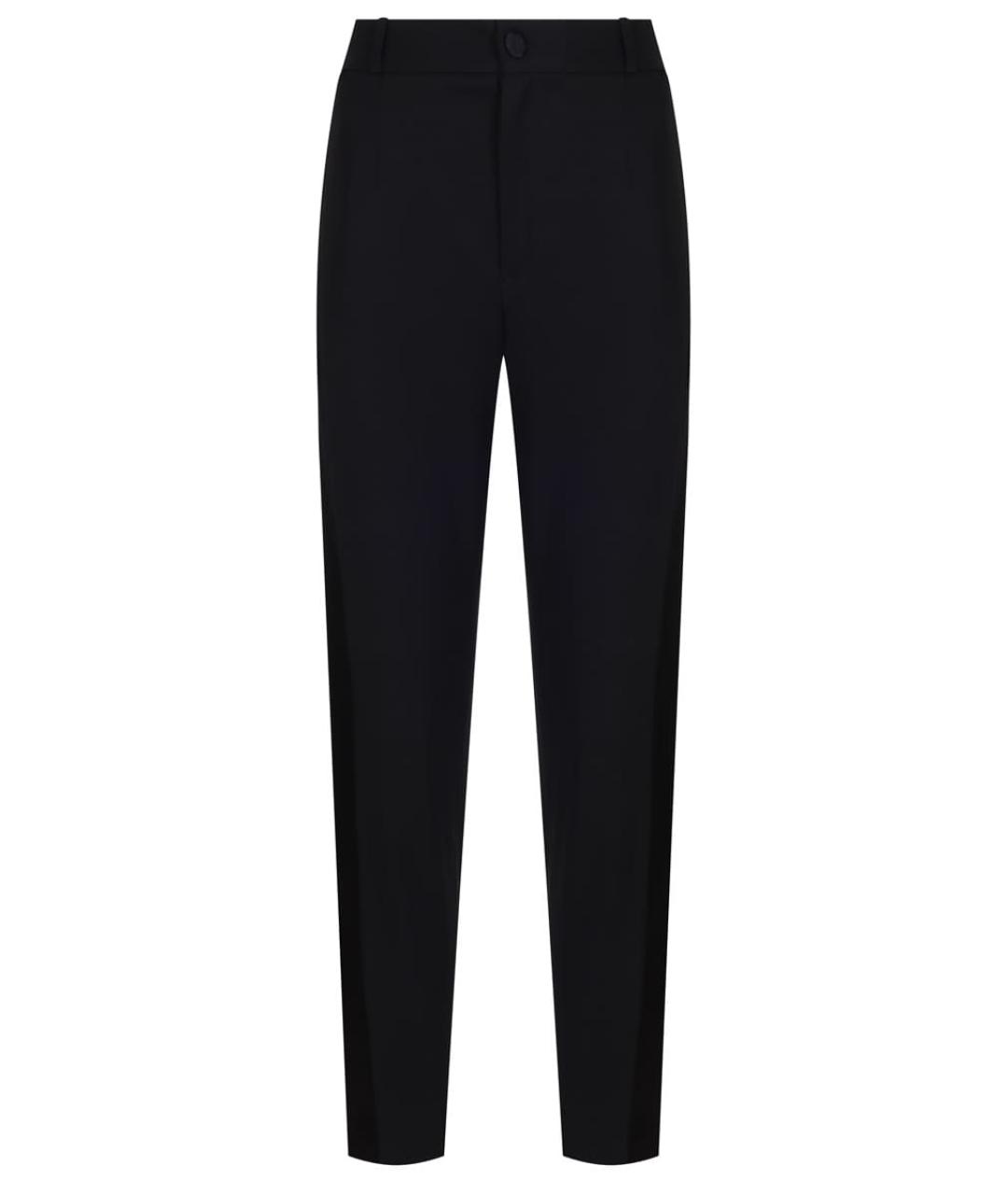 LANVIN Черные шерстяные прямые брюки, фото 1