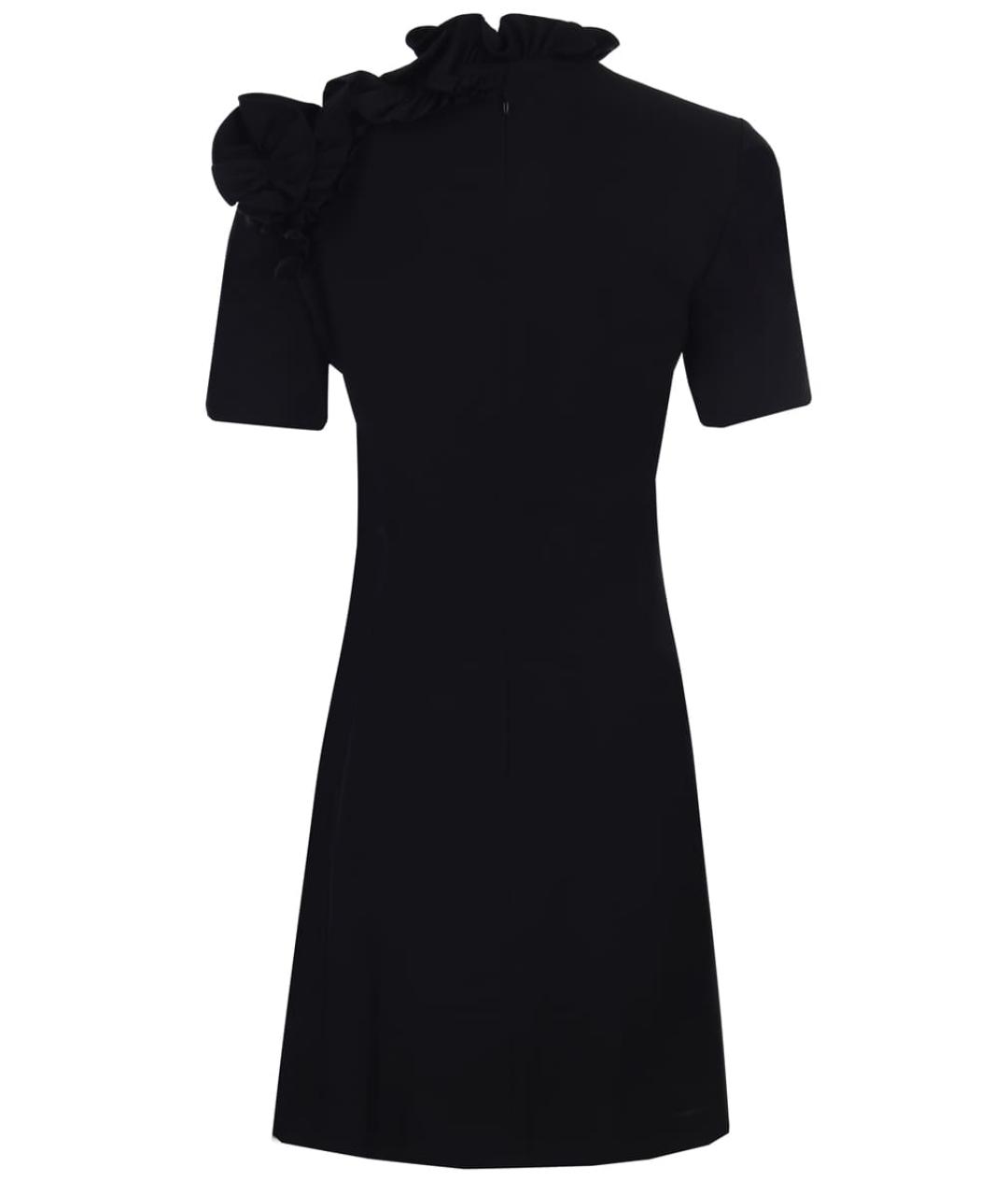 LANVIN Черное шерстяное повседневное платье, фото 2