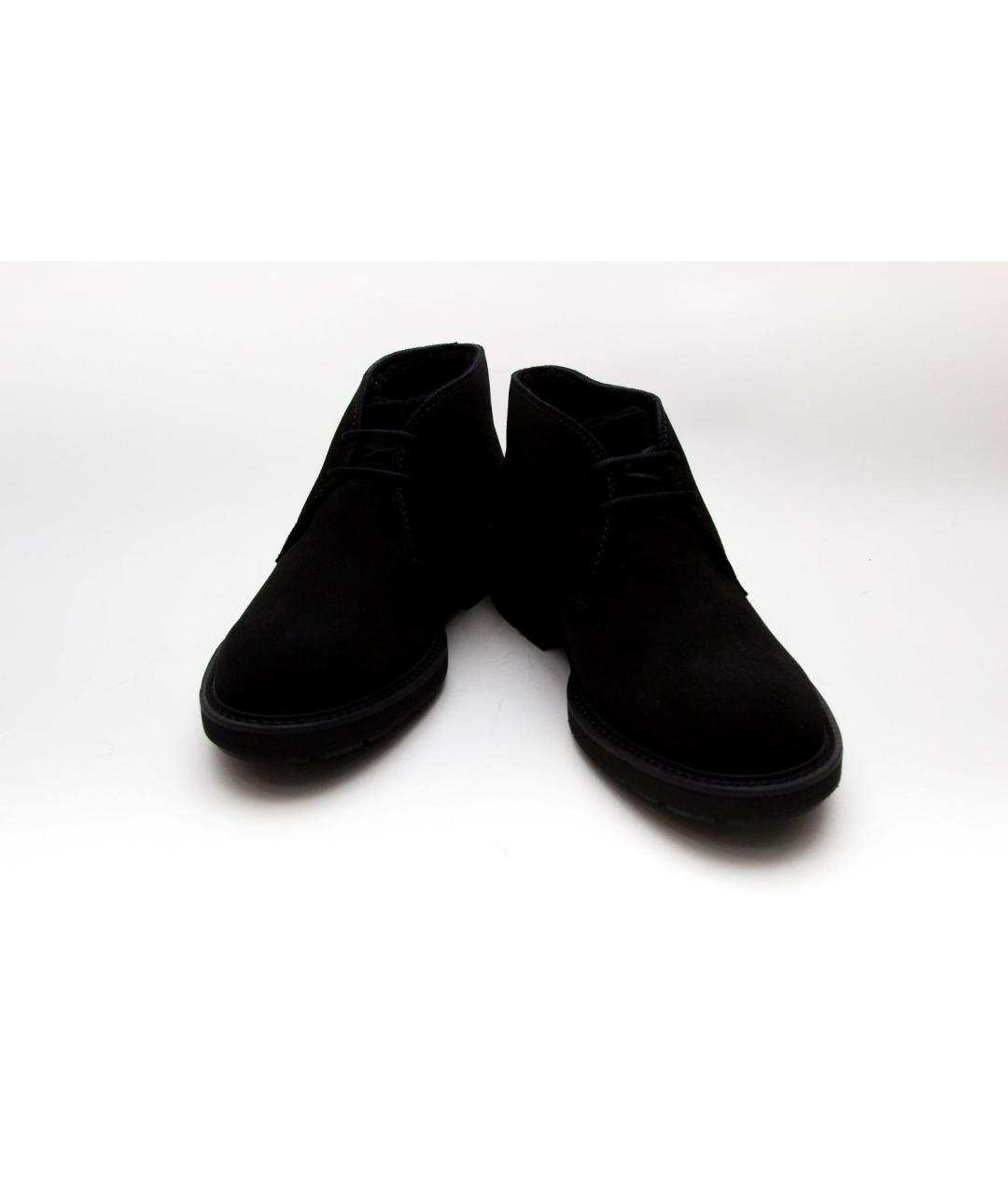 TOD'S Черные замшевые низкие ботинки, фото 2