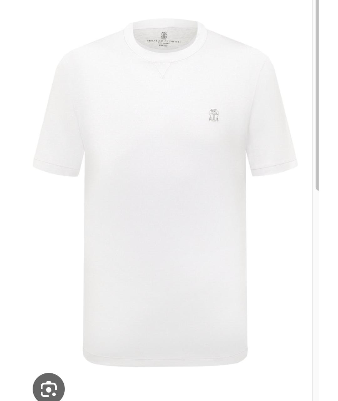 BRUNELLO CUCINELLI Белая хлопковая футболка, фото 6