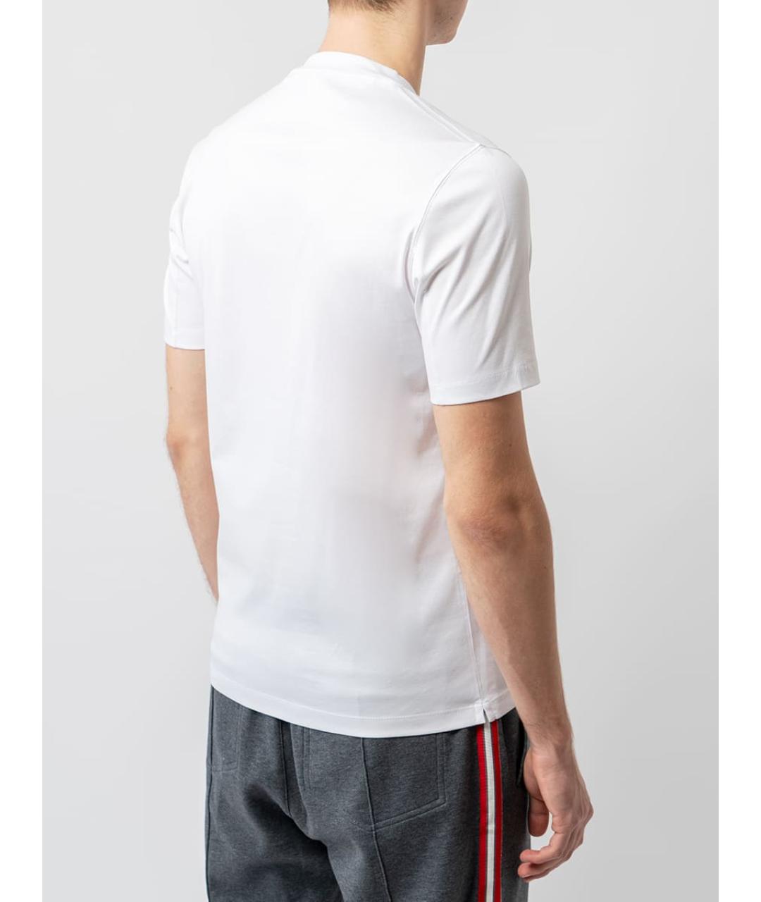 BRUNELLO CUCINELLI Белая хлопковая футболка, фото 3