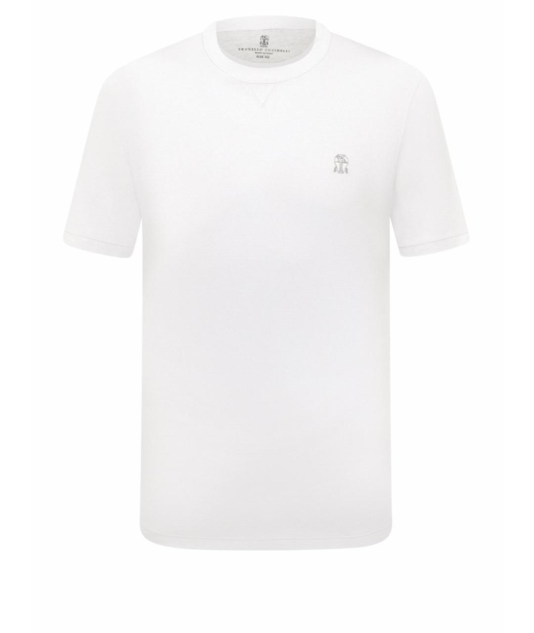 BRUNELLO CUCINELLI Белая хлопковая футболка, фото 1