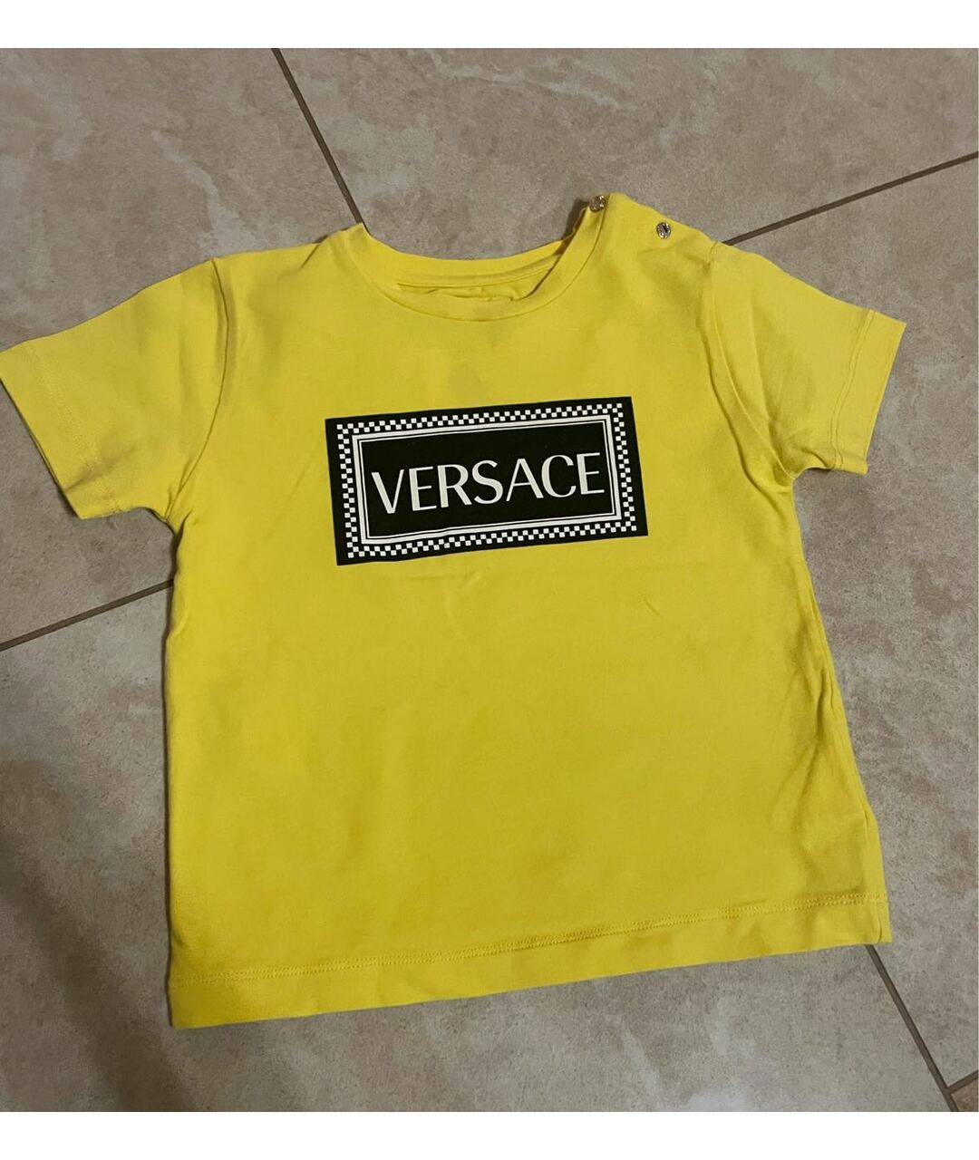 VERSACE Желтая детская футболка, фото 5