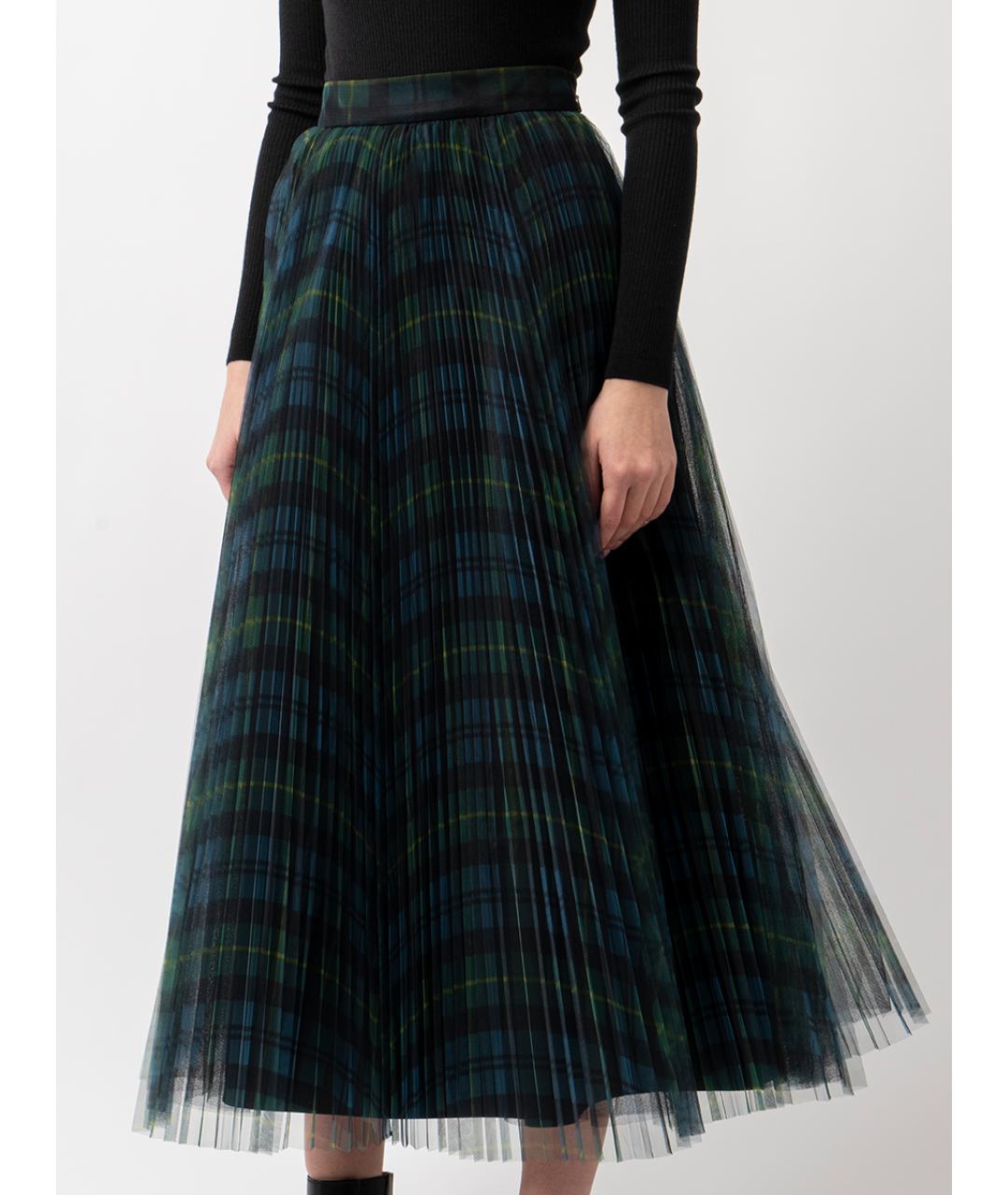 PHILOSOPHY DI LORENZO SERAFINI Синяя полиэстеровая юбка миди, фото 2