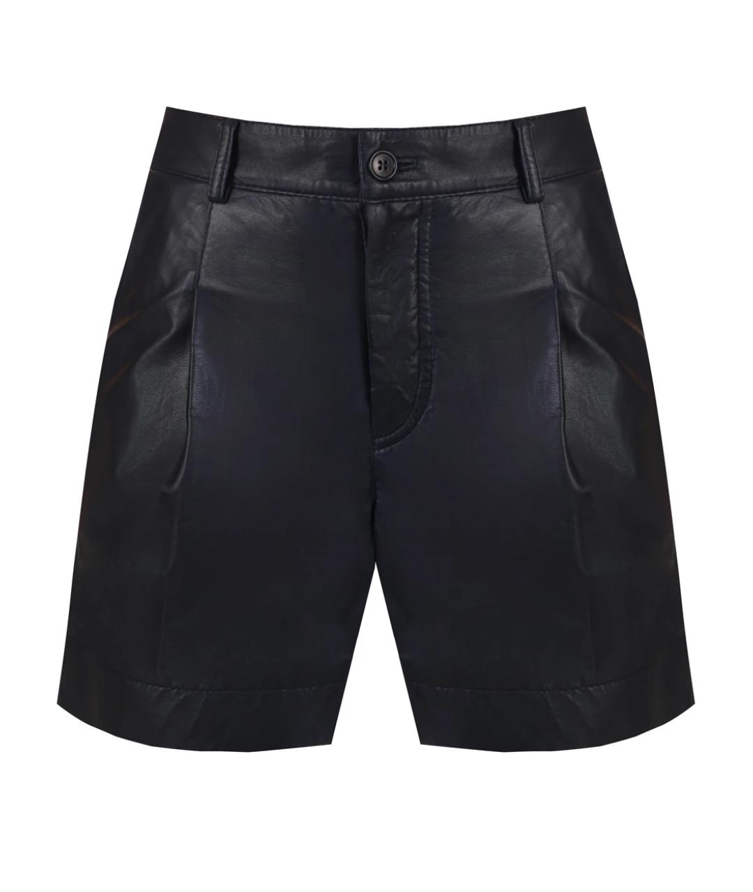P.A.R.O.S.H. Черные кожаные шорты, фото 1