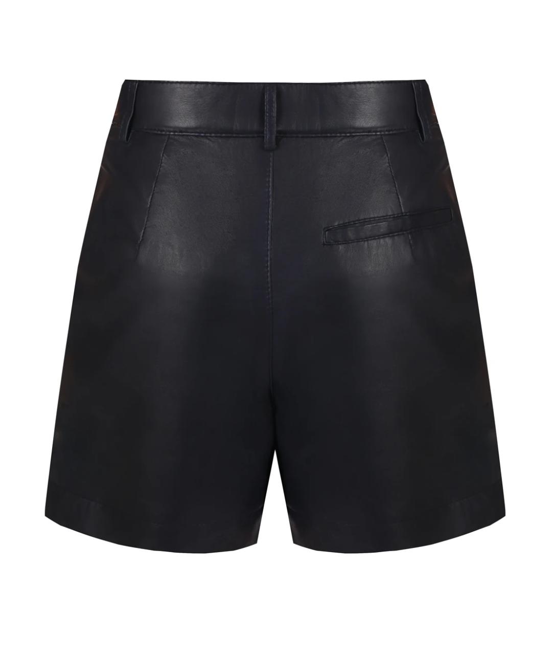 P.A.R.O.S.H. Черные кожаные шорты, фото 2