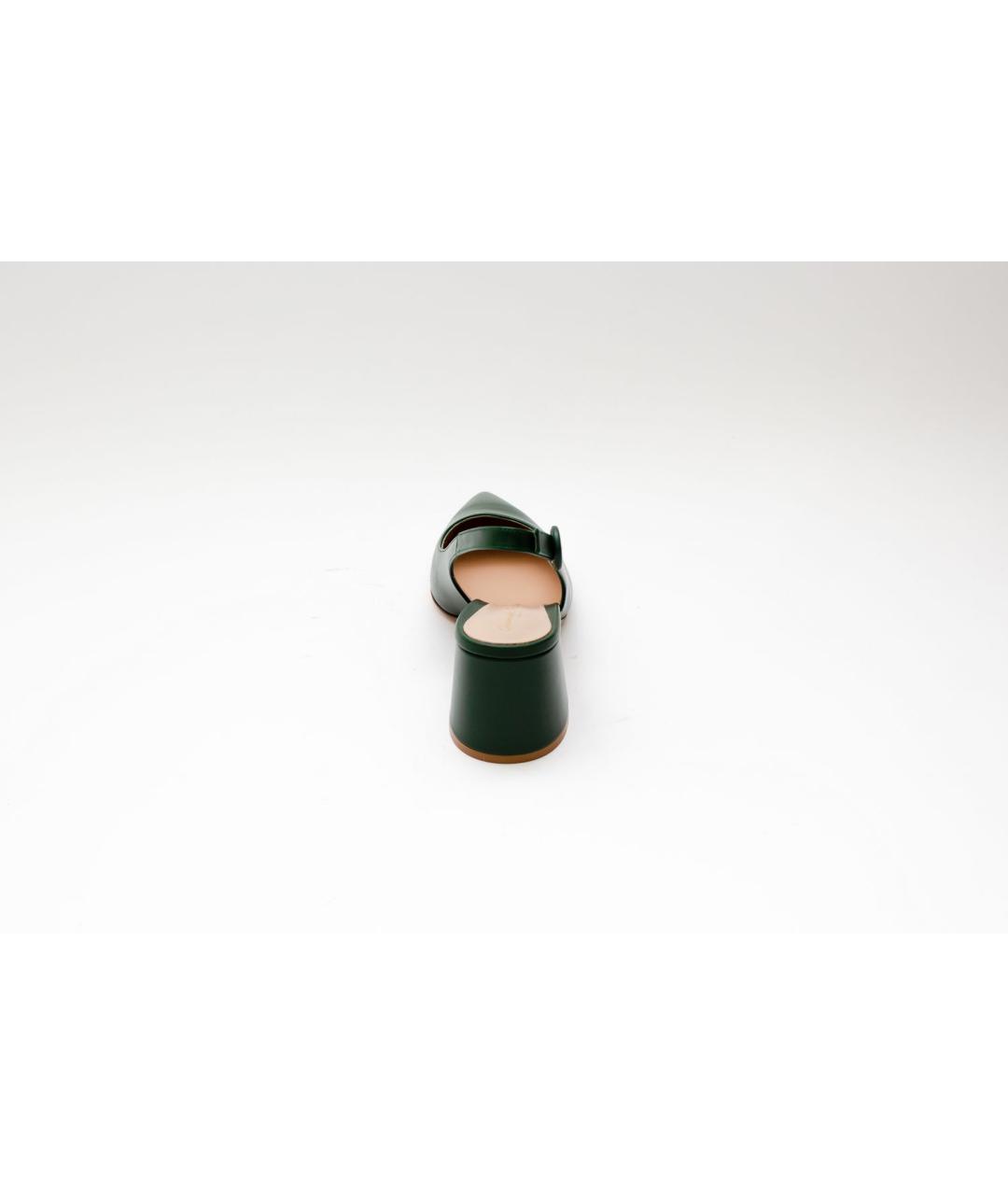 GIANVITO ROSSI Зеленые кожаные туфли, фото 3