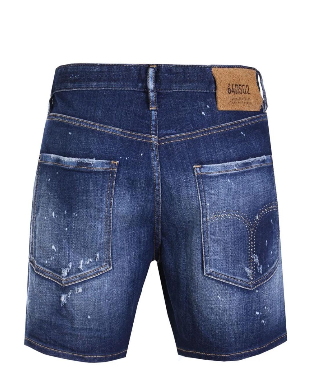 DSQUARED2 Синие хлопковые шорты, фото 2