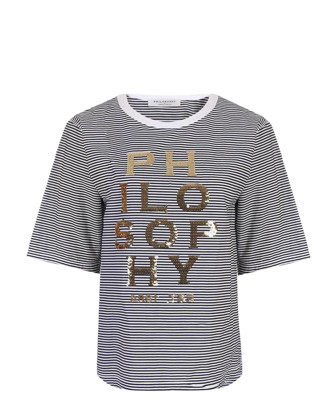 PHILOSOPHY DI LORENZO SERAFINI Мульти хлопковая футболка, фото 1